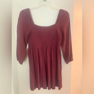 American Eagle Outfitters Red Smocked Dress - M